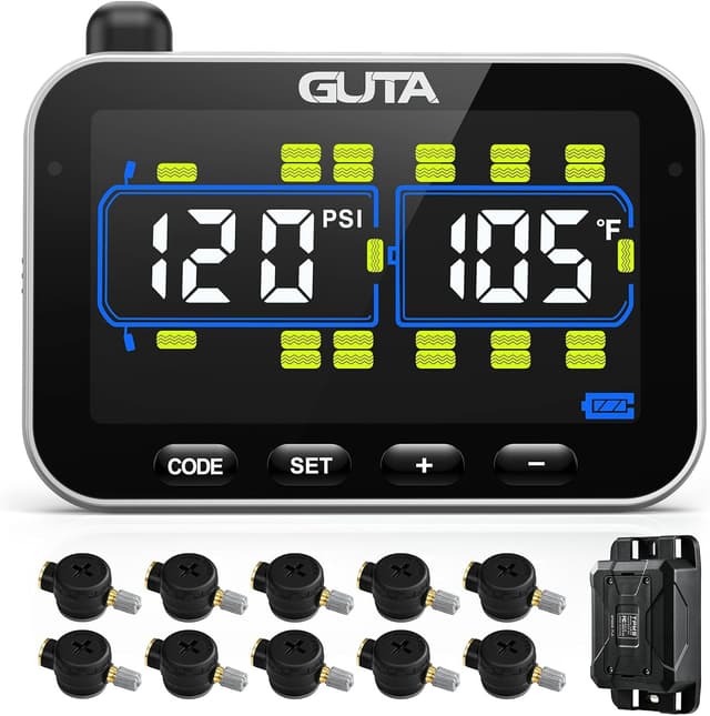Imagen de GUTA Tire Pressure Monitoring System for RV & Trailer 0-188 PSI en OfertitasTOP