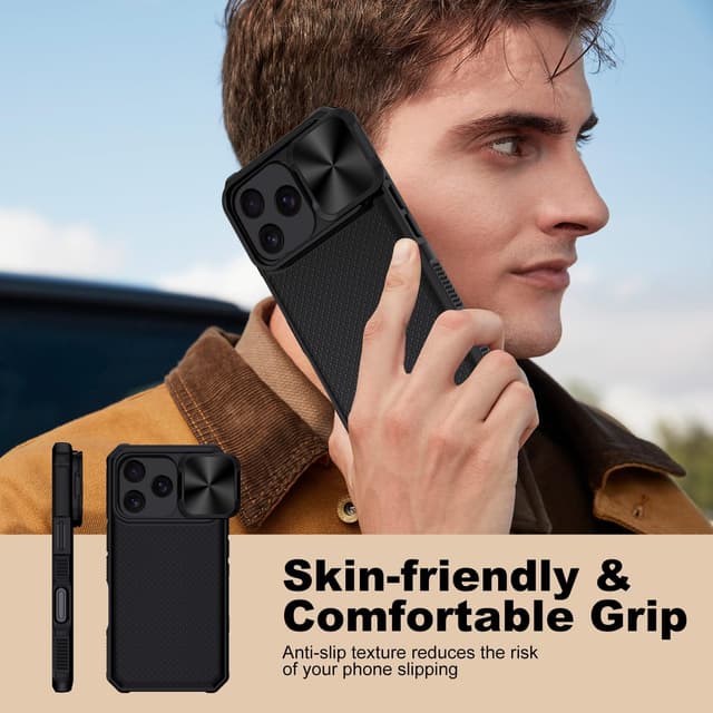 Thumbnail 6 de XTCASE Coque iPhone 17 Pro magnétique compatible MagSafe avec protection caméra et coulisse étui noir