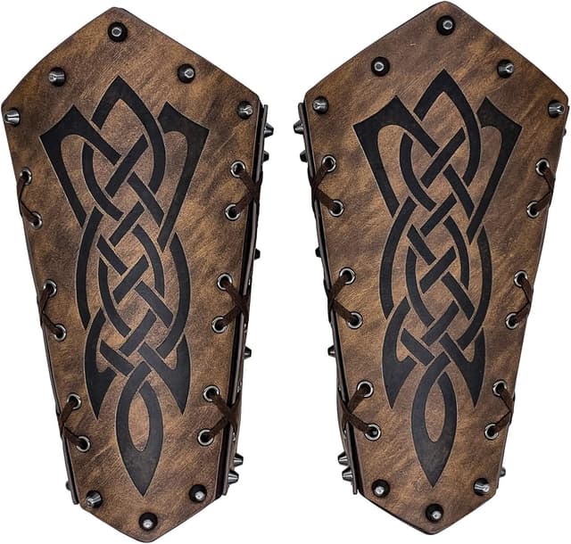Detalle de COSFAN 2er-Set Mittelalter-Arm-Schienen für Männer im Wikinger-/Punk-Stil