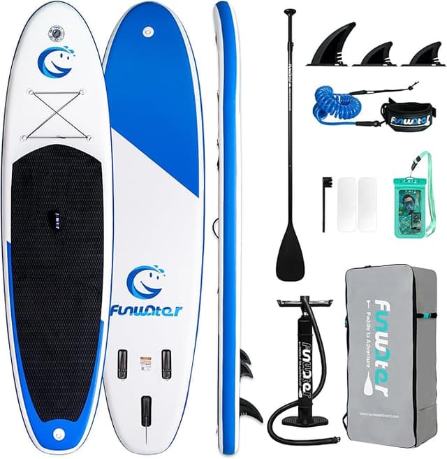 Detalle de FunWater Tabla de Stand Up Paddle Hinchable con Remo Ajustable 🚣♀