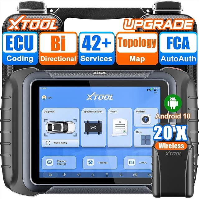 Detalle de XTOOL D8W Wireless Bidirectional Scan Tool (AI-Assisted OBD2 Scanner) with Topology Mapping, ECU Coding & PMI