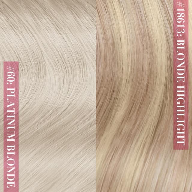 Detalle 2 de YoungSee Clip-in Extensions aus Echthaar (Remy) in Blond, 30 cm, 80 g – für mehr Volumen