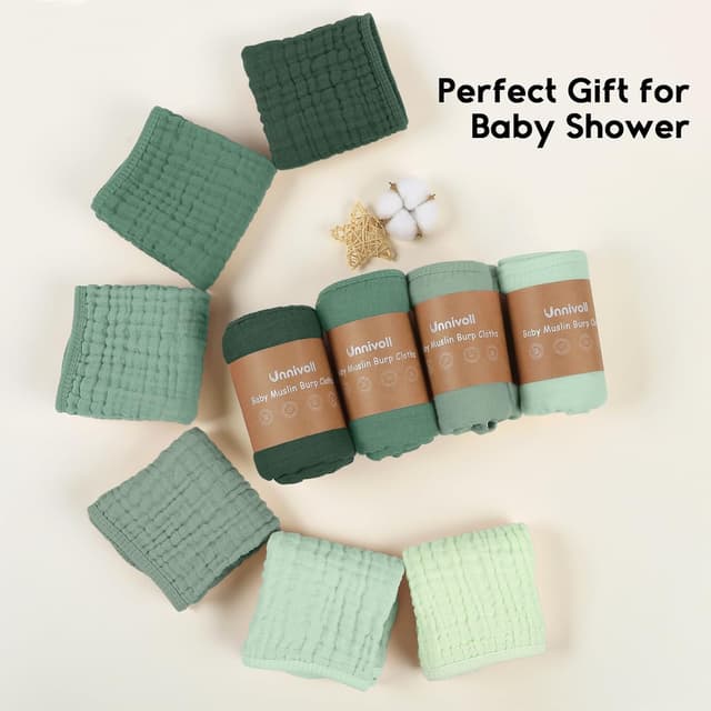 Thumbnail 6 de Unnivoll muslin burp cloths 50x25cm 6 pack