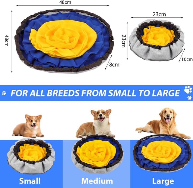 Detalle de AYESY Tappeto Olfattivo Cane da 48 cm, antiscivolo con coulisse per l’allenamento al fiuto