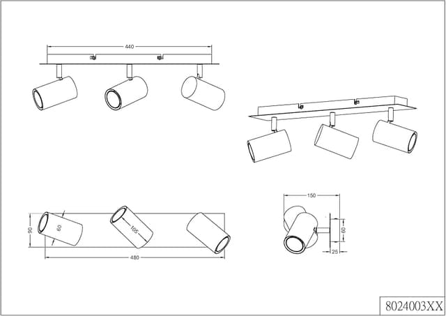 Thumbnail 4 de Trio Lighting Marley lámpara de techo 35 W