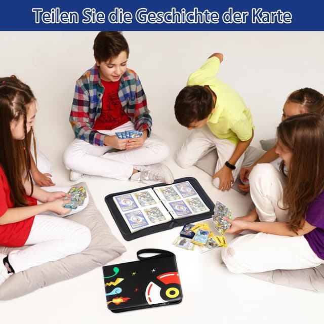 Detalle 2 de Sammelalbum für Pokémon Karten – 50 Seiten mit 400 Taschen, wasserdichtes PU-Kartenhalter-Heft mit Reißverschluss