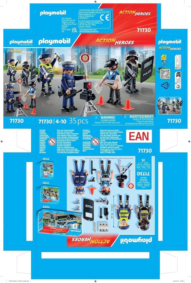 Thumbnail 6 de PLAYMOBIL Figurenset Polizei – Rollen-Spiel mit 4 Figuren für Abenteuer im Polizeialltag ab 4 Jahren