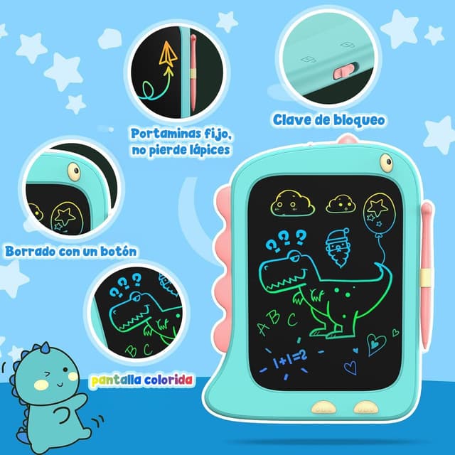 Detalle de ORSEN LCD Schreibtafel 8,5 Zoll Dinosaurier