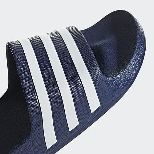 Thumbnail 7 de adidas Adilette Aqua Slides unisex de secado rápido (Dark Blue/Cloud White), talla 40.5