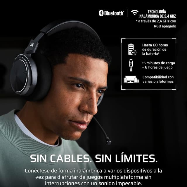 Thumbnail 5 de Corsair Virtuoso MAX Wireless Auriculares Gaming Bluetooth