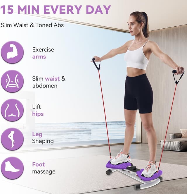 Detalle de renZEC Waist Twister Machine — Adjustable Ab Twister with Digital Display (330 lbs capacity)