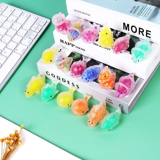 Detalle 2 de Ainiv set da 24 palline squishy con perline d’acqua: antistress sensoriale