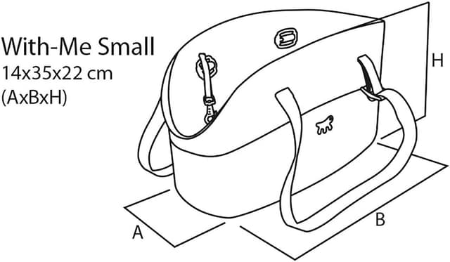 Detalle 2 de Ferplast Borsa per cani fino a 5 kg in plastica gommata: impermeabile e lavabile, manici regolabili, 35 x 14 x h 22 cm