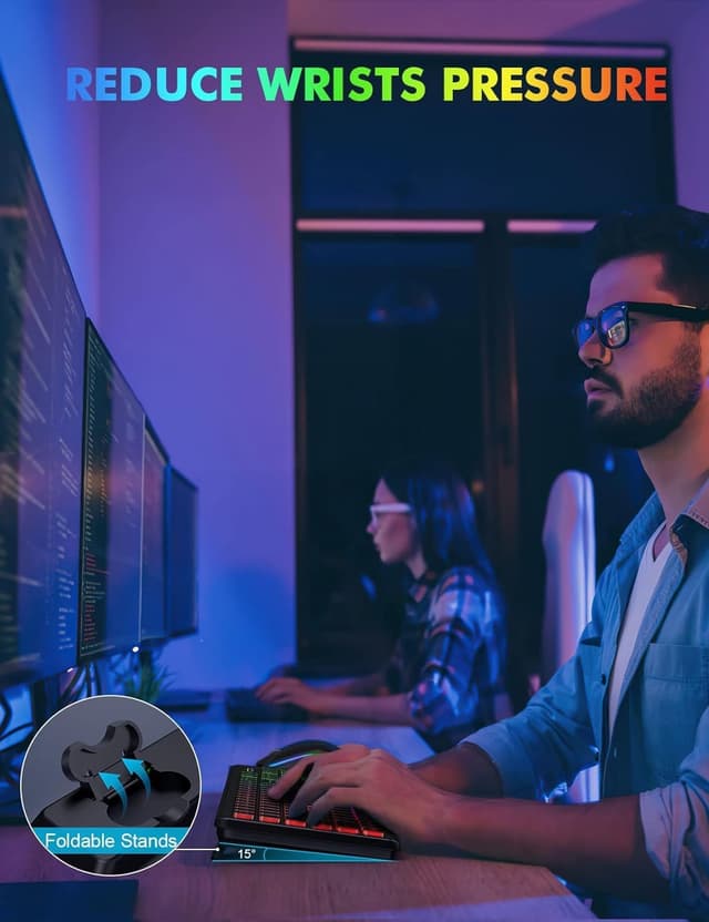 Thumbnail 5 de Trueque Wireless Keyboard and Mouse Combo full-size RGB Backlit