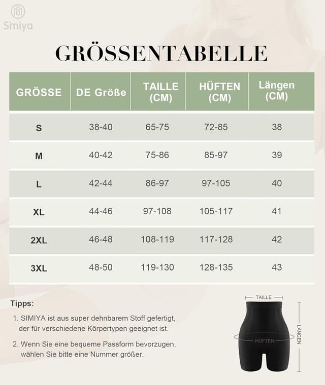 Detalle 2 de SIMIYA Bauchweg Unterhose für Damen mit hoher Taille – nahtlose Shapewear Miederhose mit Bein