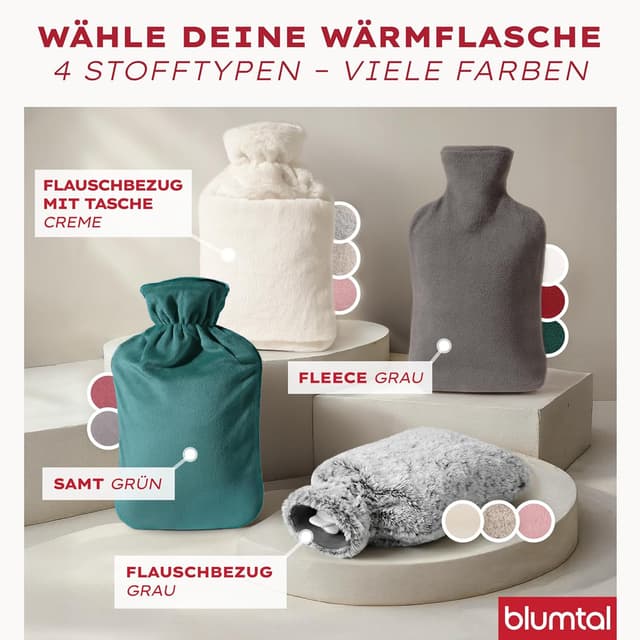 Thumbnail 1 de Blumtal Premium Wärmflasche 1,5 l Wärmflasche
