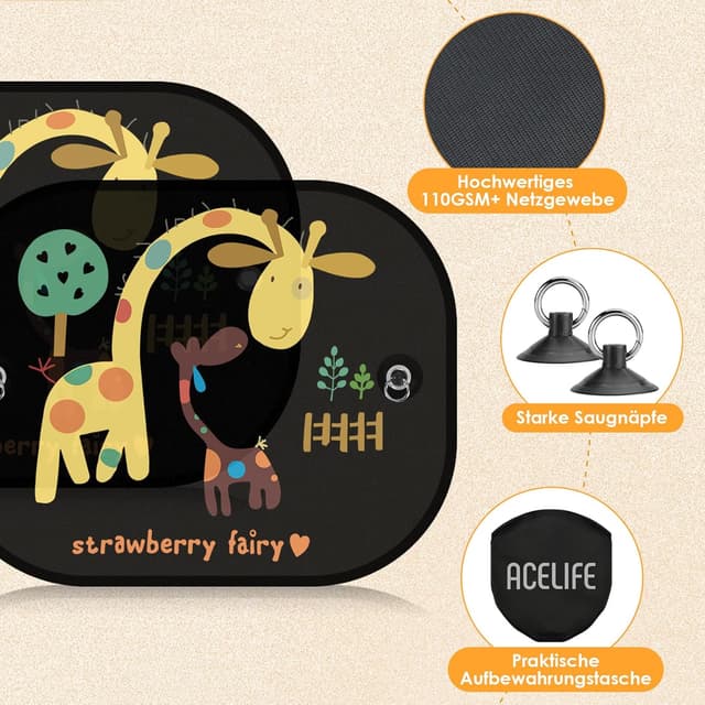 Detalle 2 de ACELIFE tendine parasole auto bambini 45x35,5