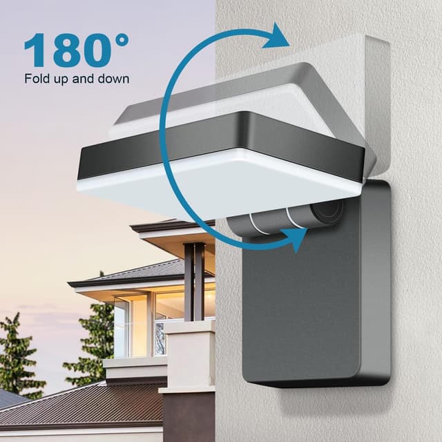 Detalle 2 de Kingwen applique murale esterno LED 40W 3000K IP65 con pannello rotante a 360°