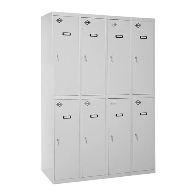 Detalle de SIMONRACK Taquilla metálica tándem 8 puertas montada