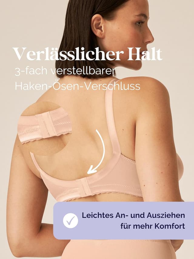 Detalle 2 de Naturana® Minimizer BH ohne Bügel (Cup B–G) – optisch kleinere Cups & bequeme breite Träger