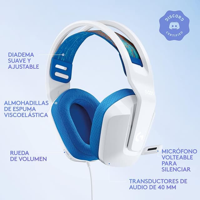 Detalle 2 de Logitech G335 Auriculares Gaming con Micrófono Volteable