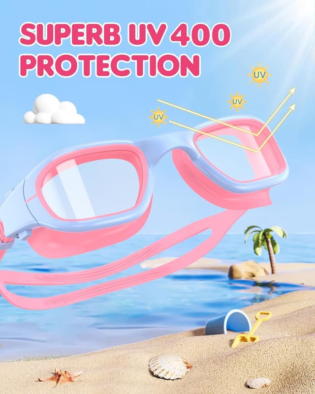 Detalle 2 de Zeligerstar Kids Swim Goggles (Ages 6–14) with Anti-Fog and UV Protection