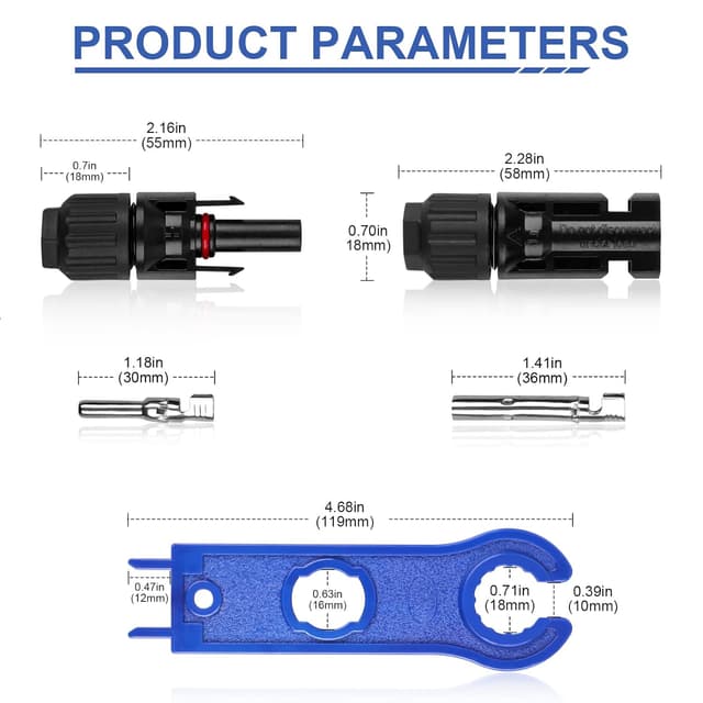 Thumbnail 4 de Solarpanel Stecker 15 Paar für PV