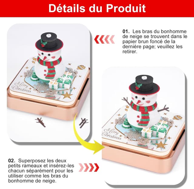 Thumbnail 3 de Calendrier 3D 2026 Bonhomme de neige 📅☃