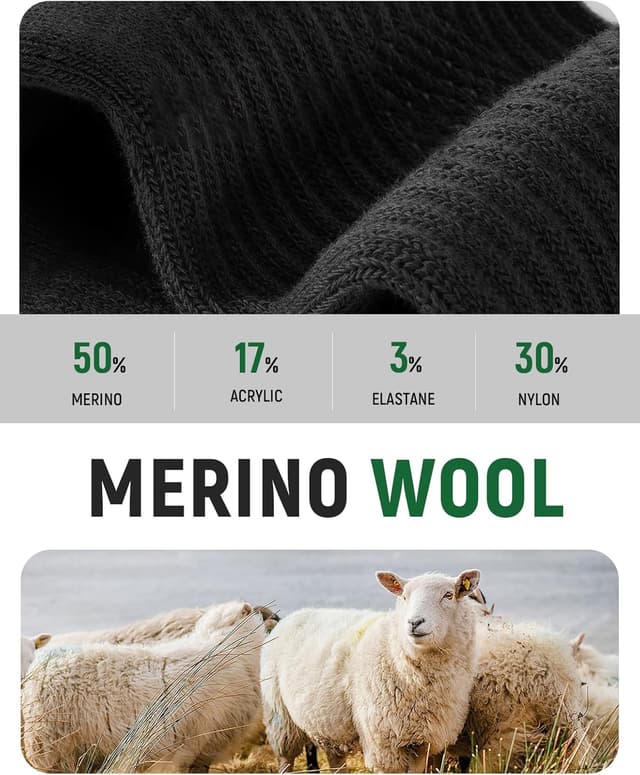 Detalle 2 de TANSTC Merino hiking socks 3 pairs