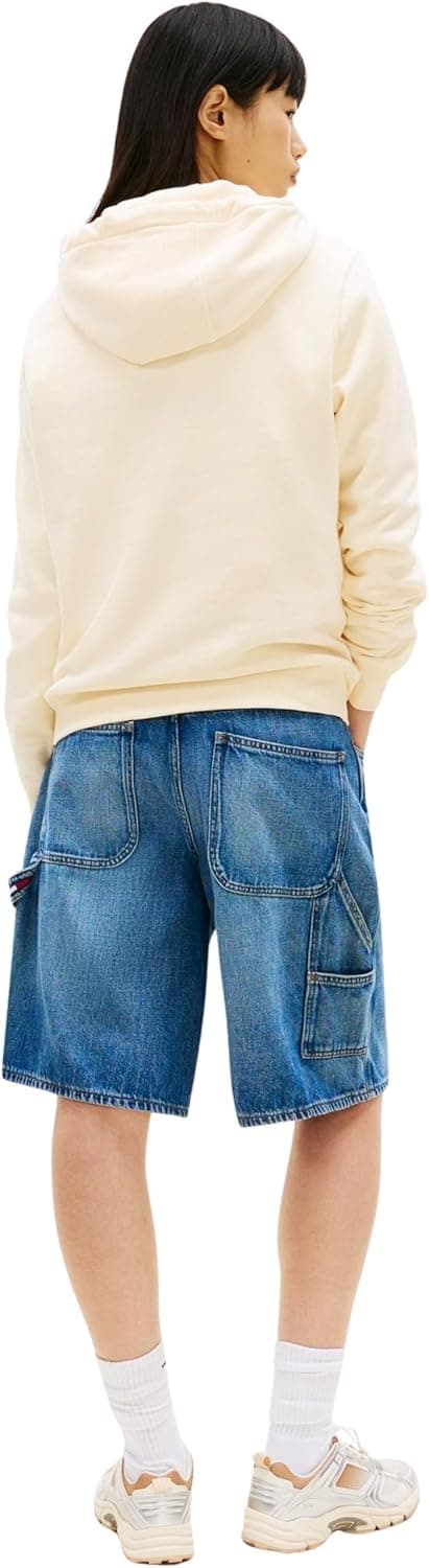 Detalle de Tommy Jeans Damen Hoodie Flag Regular Fit mit Kapuze und Sweat-Futter