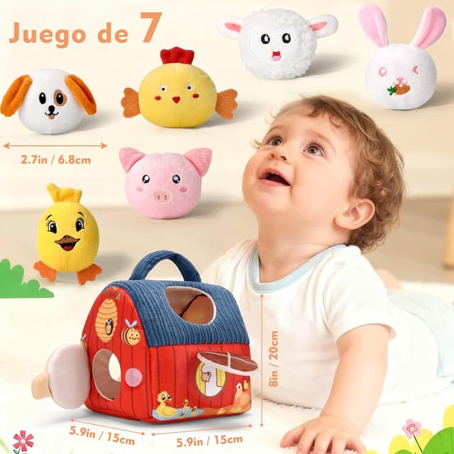 Detalle 2 de Loyzico Juguetes Bebes Granja con 6 animales