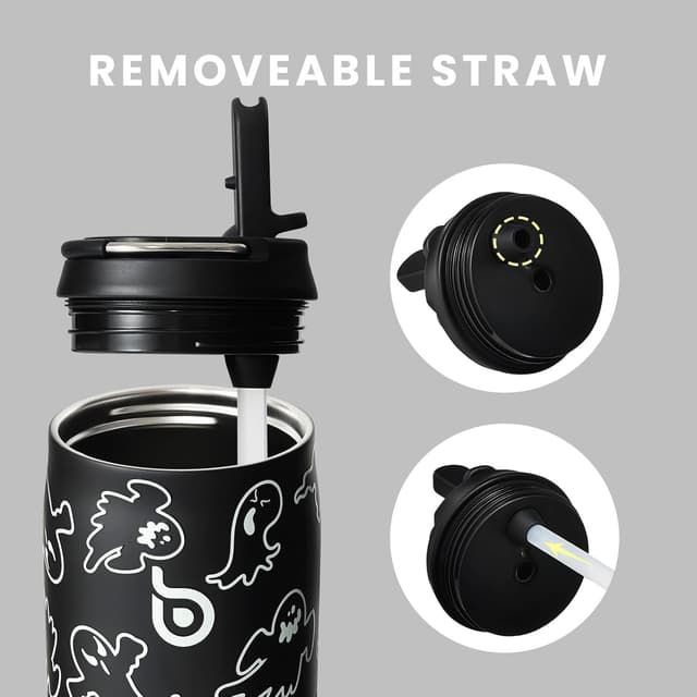 Detalle de Bottle Bottle insulated water bottle 950ml (32oz) with straw lid, handle and stainless steel flask