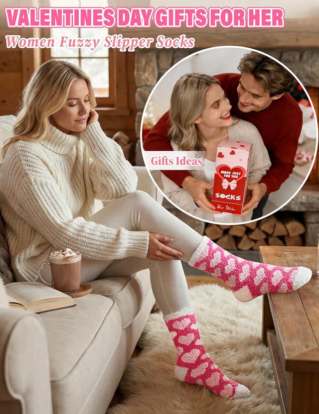 Thumbnail 5 de MOGGEI Fuzzy Fluffy Socks 5 Pairs