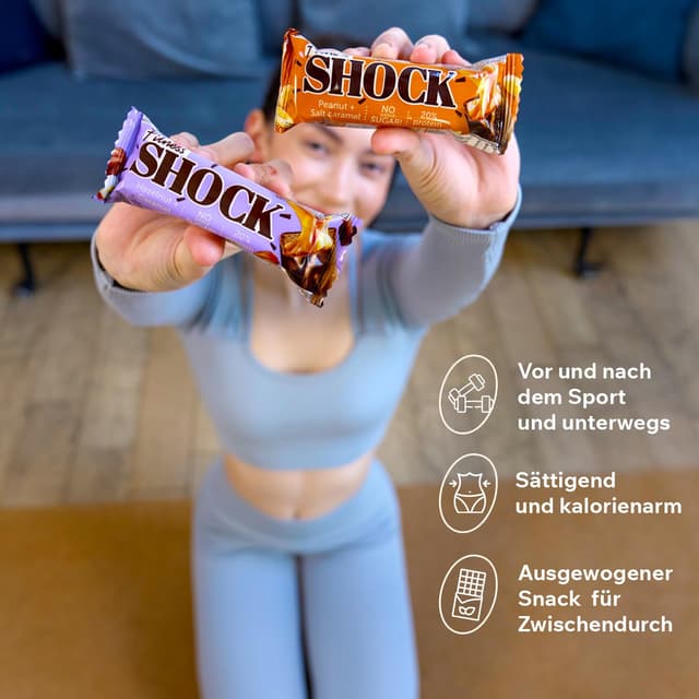 Thumbnail 5 de FitnesSHOCK Proteinriegel Set Mix Box 24 Stück