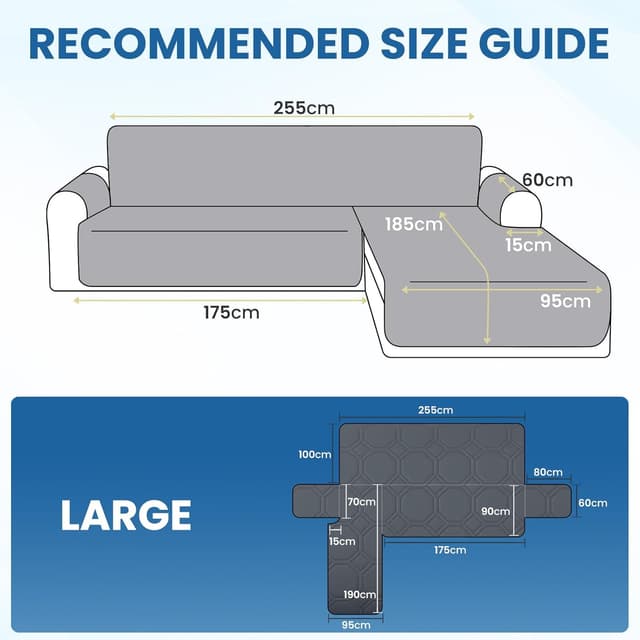 Detalle 1 de Ystyle Copridivano Impermeabile con Penisola 255 cm