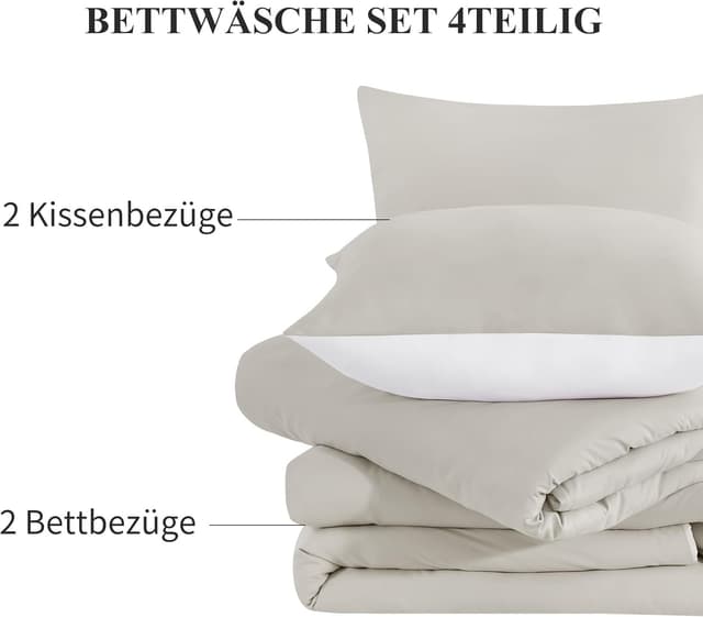 Thumbnail 6 de Aisbo Bettwäsche 135x200 4-teilig Beige