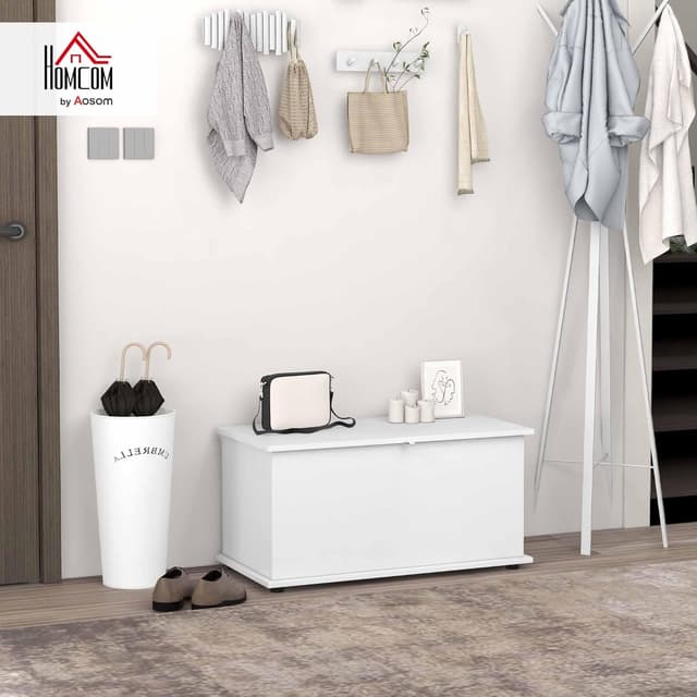 Detalle de HOMCOM Banc Coffre de rangement 80 x 40