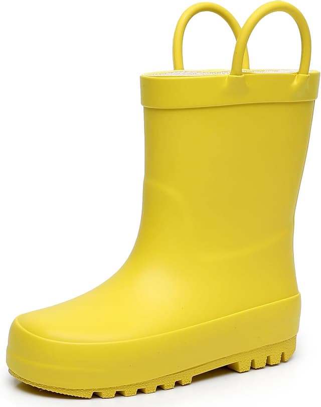 Detalle de RAINANGEL Toddler Waterproof Rain Boots with Easy-On Handles (Unisex Fun Prints)