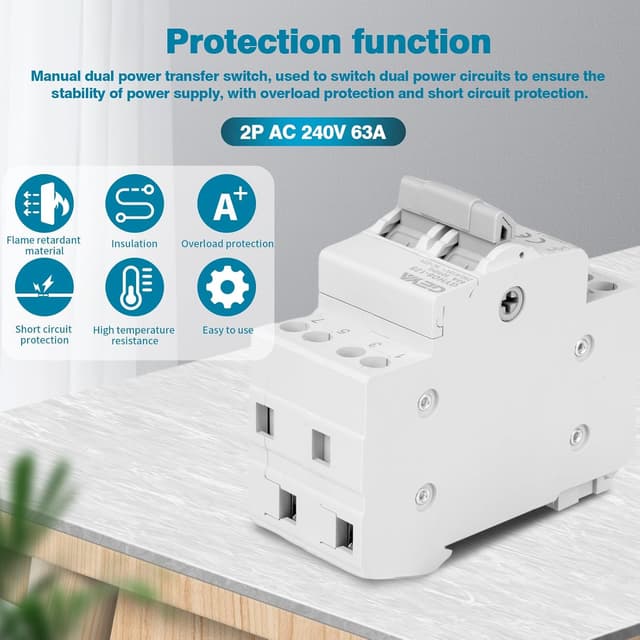 Thumbnail 1 de GEYA Conmutador Seccionador 63A 2P 🔌