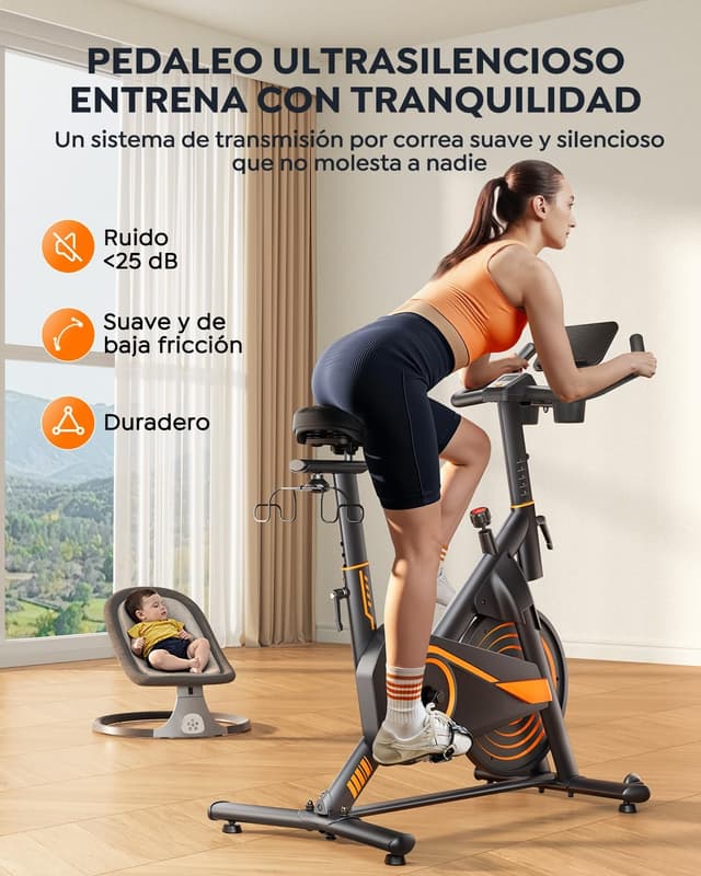 Detalle 2 de Burever 2026 Bicicleta estática para casa