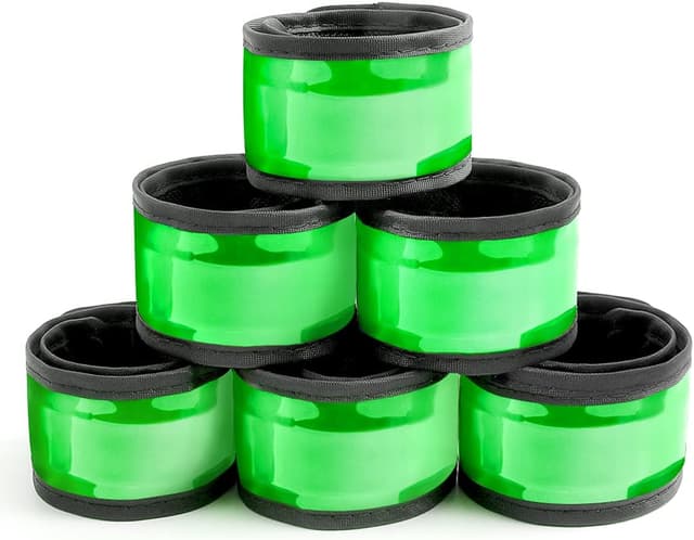 Detalle de esonstyle Pack of 6 LED Light Up Band Slap Bracelets (Night Safety) for Cycling, Walking & Running