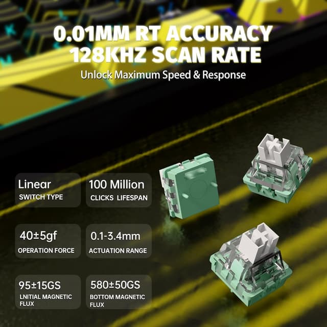 Thumbnail 3 de ATTACK SHARK X65PRO HE kabellose Gaming‑Tastatur 8000Hz