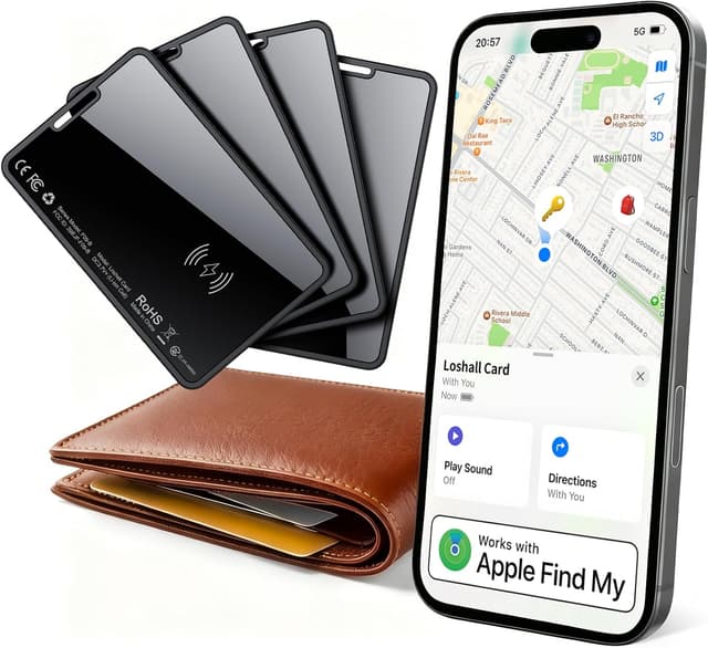 Detalle de Wallet tracker card ricaricabile Air Tag Card Wallet Tracker 4 pezzi – compatibile con Apple Dov’è, IP68
