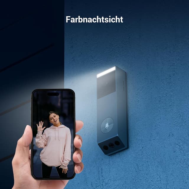 Detalle 2 de EZVIZ Kabellose Türklingel EP3x mit Smart-Display SD7, 2K/2MP & Doppellinse – Personen-/Paketerkennung
