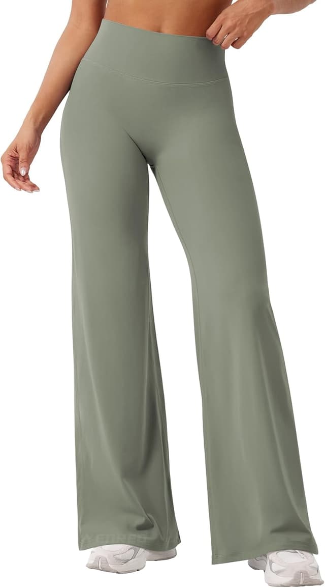 Thumbnail 6 de YEOREO Seamless Yoga Trousers for Women – High Waist Straight Leggings with Flared Fit