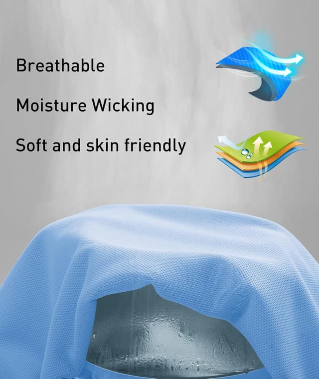 Detalle de ZITY Men’s Short-Sleeve Polo Shirt with Cooling & Moisture-Wicking Fabric