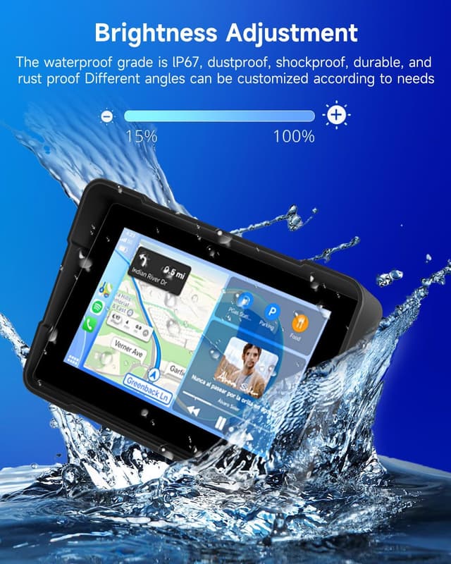 Thumbnail 5 de Rimoody Inalámbrico Carplay Moto 7'' Pantalla IP67