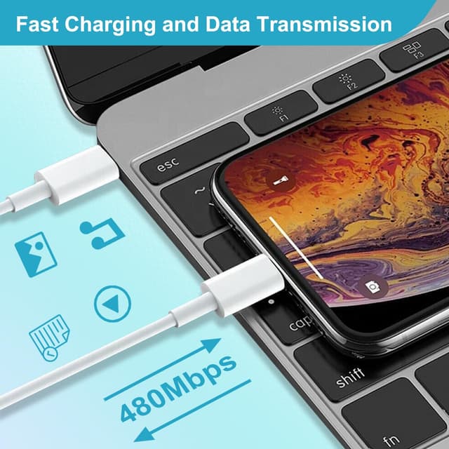 Thumbnail 6 de Bamkey caricatore iPhone MFi da 25W con USB‑C e cavo Lightning da 2 m (compatibile iPhone 14/13/12 e altri)