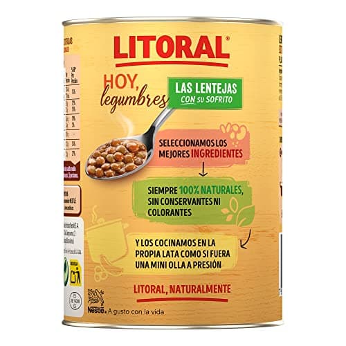 Thumbnail 4 de Litoral Hoy Lentejas con Sofrito Sin Gluten 15x425g