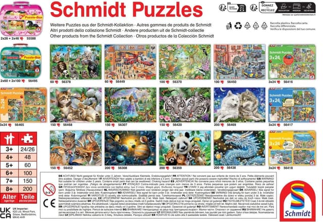 Detalle 1 de Schmidt Spiele Wildes 56356 puzzle per bambini da 200 pezzi